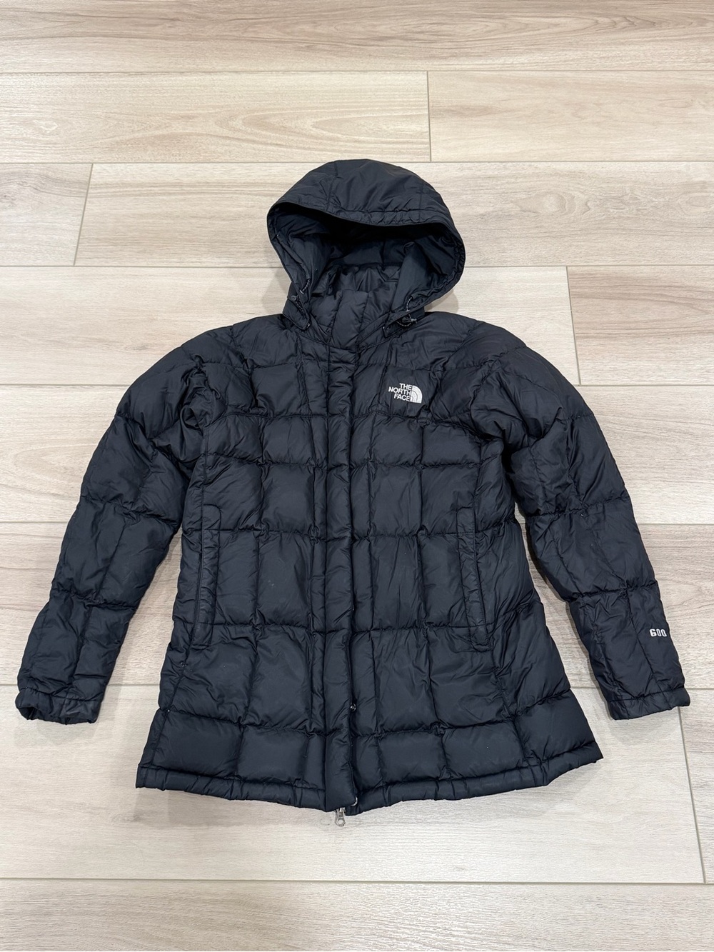 The North Face Jacket Womens M Black 600 Fill Down Quilted Hooded Coat
